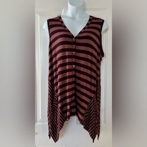 LOGO by Lori Goldstein Striped Top